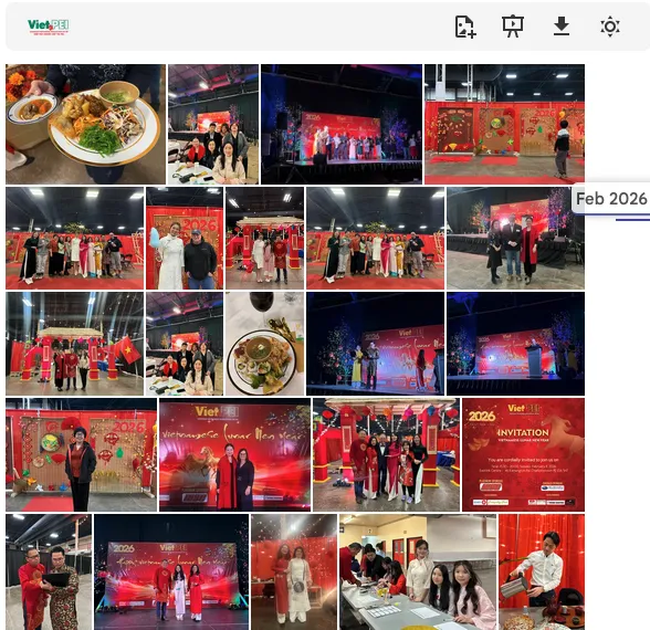 The share page grid: every photo guests and hosts added, on one page